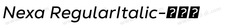 Nexa RegularItalic字体转换